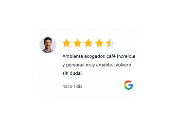 Reseña de cliente con valoración